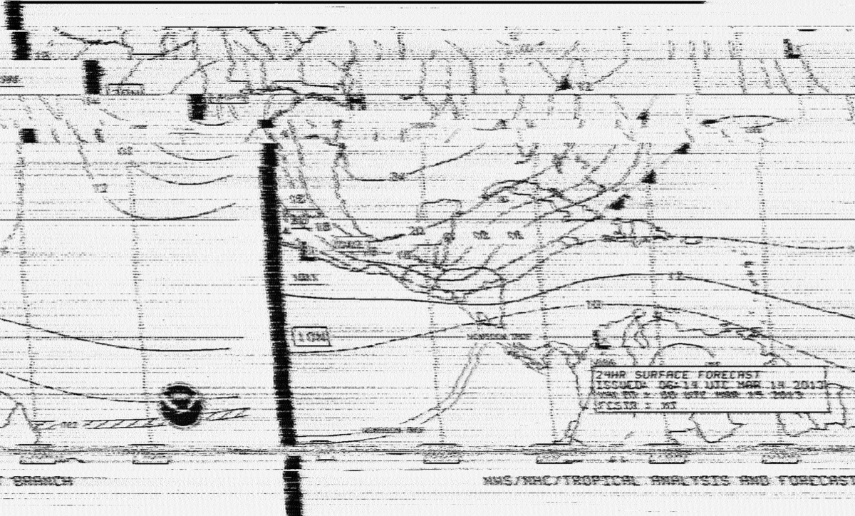 Decoded 24-hour tropical surface forecast chart from US Coast Guard New Orleans
